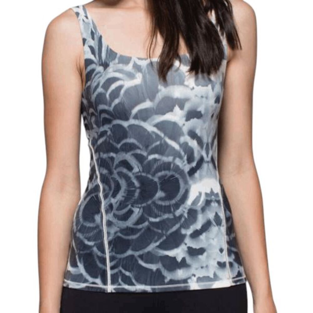 LULULEMON ATHLETICA Amala Tank In Pretty Plume Angel Wing Black Size 4